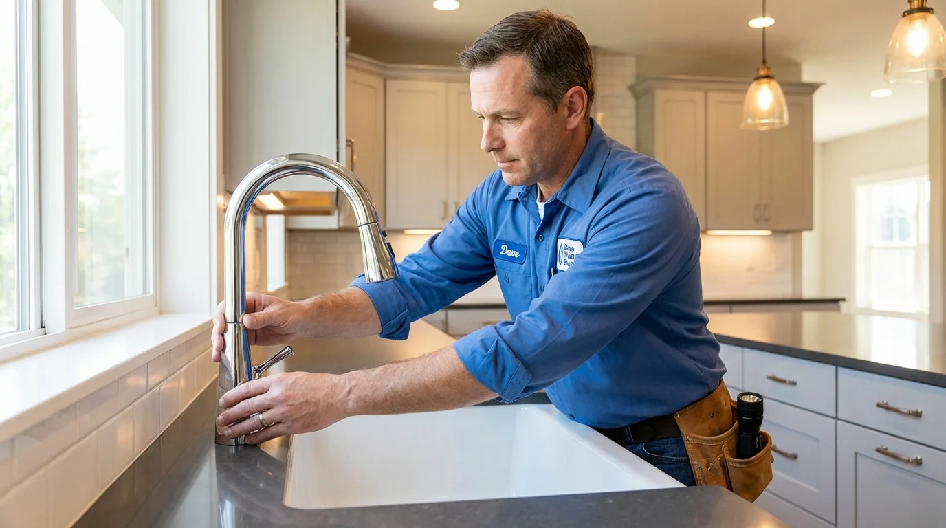 Kitchen faucet installation by Johns Plumbing LLC in Montgomery City